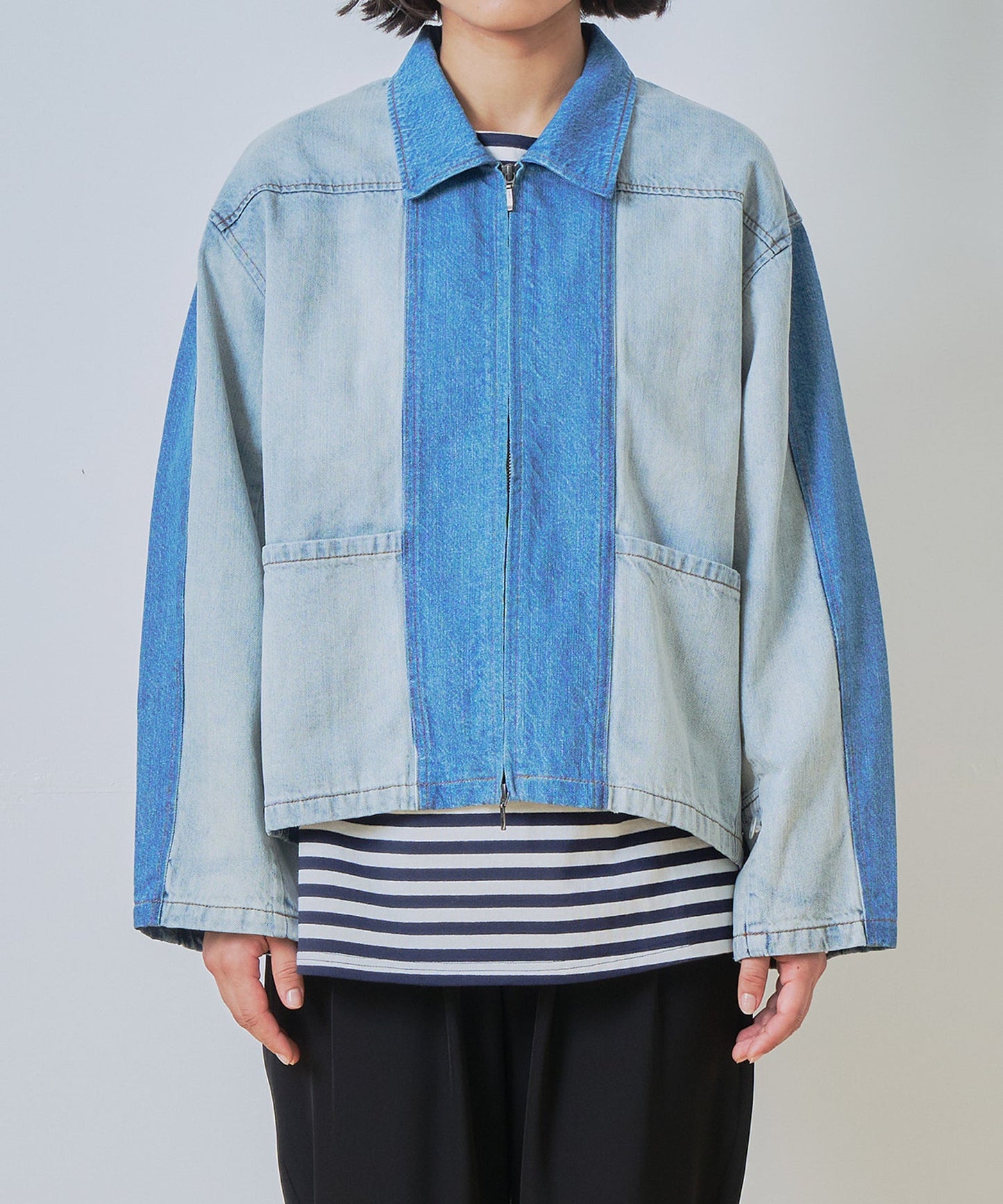 denim zip jacket / WHT26HJK4060