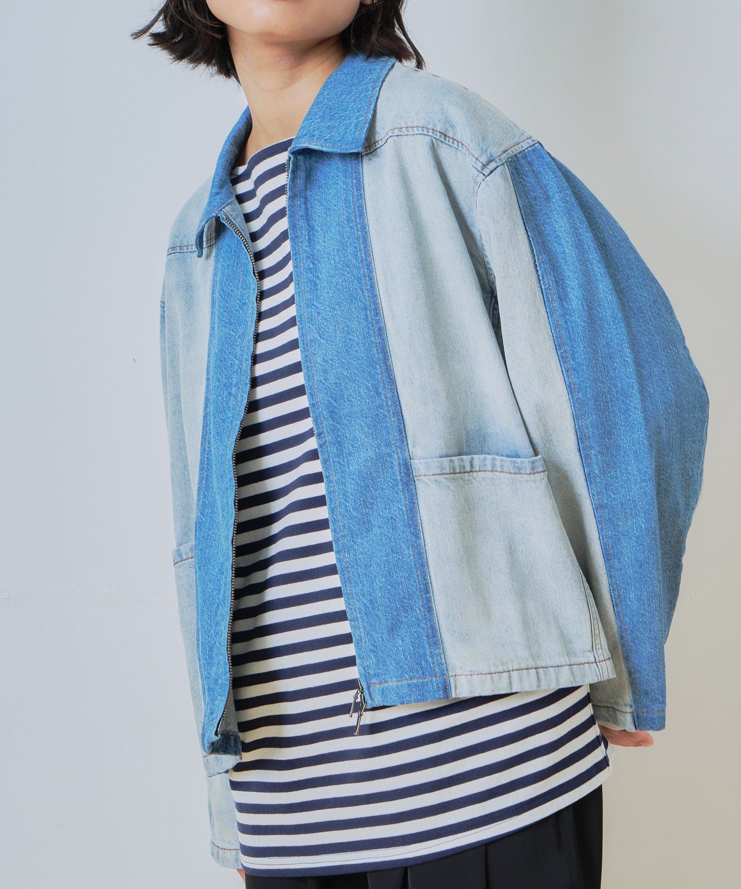 denim zip jacket / WHT26HJK4060