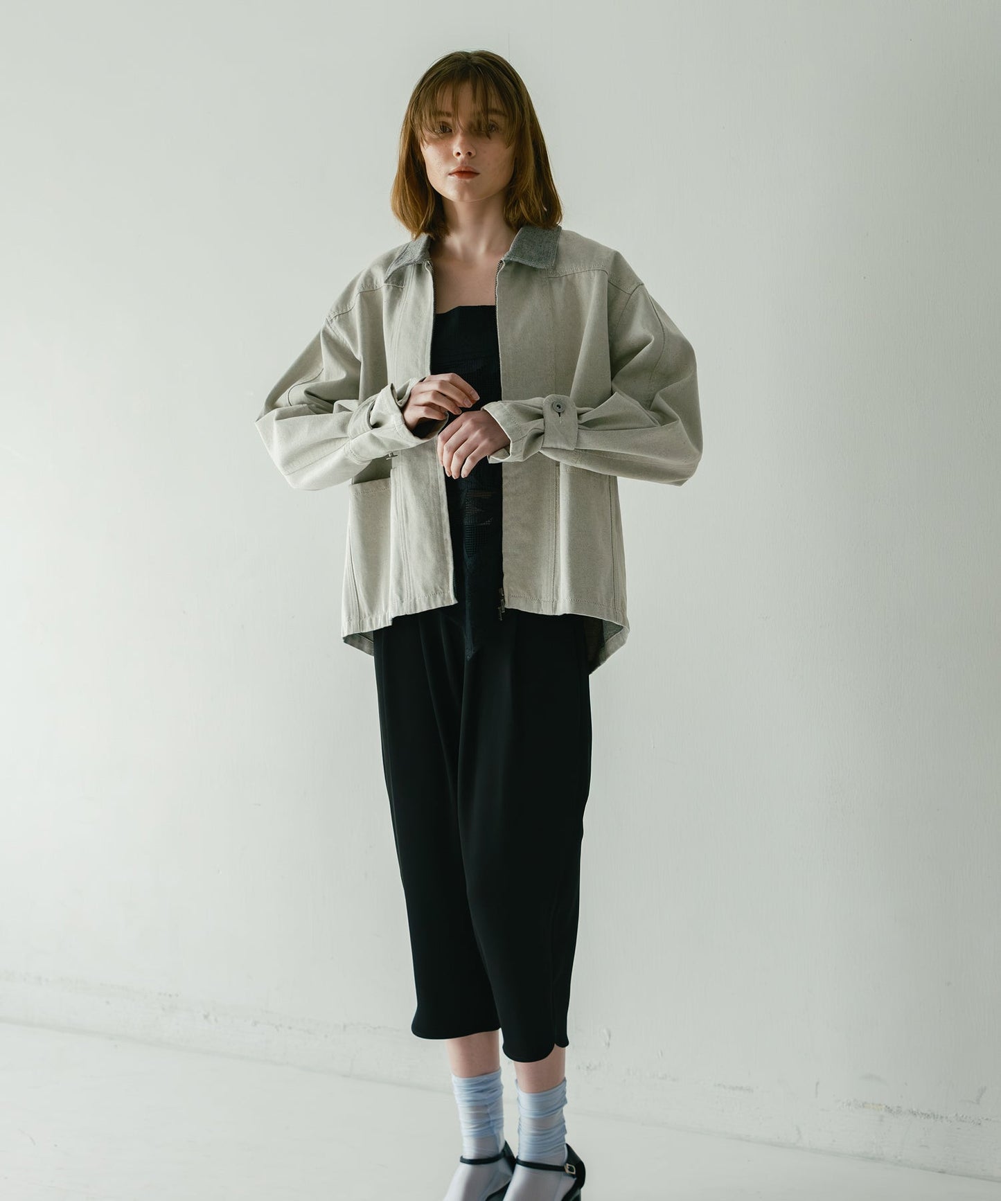 denim zip jacket / WHT26HJK4060