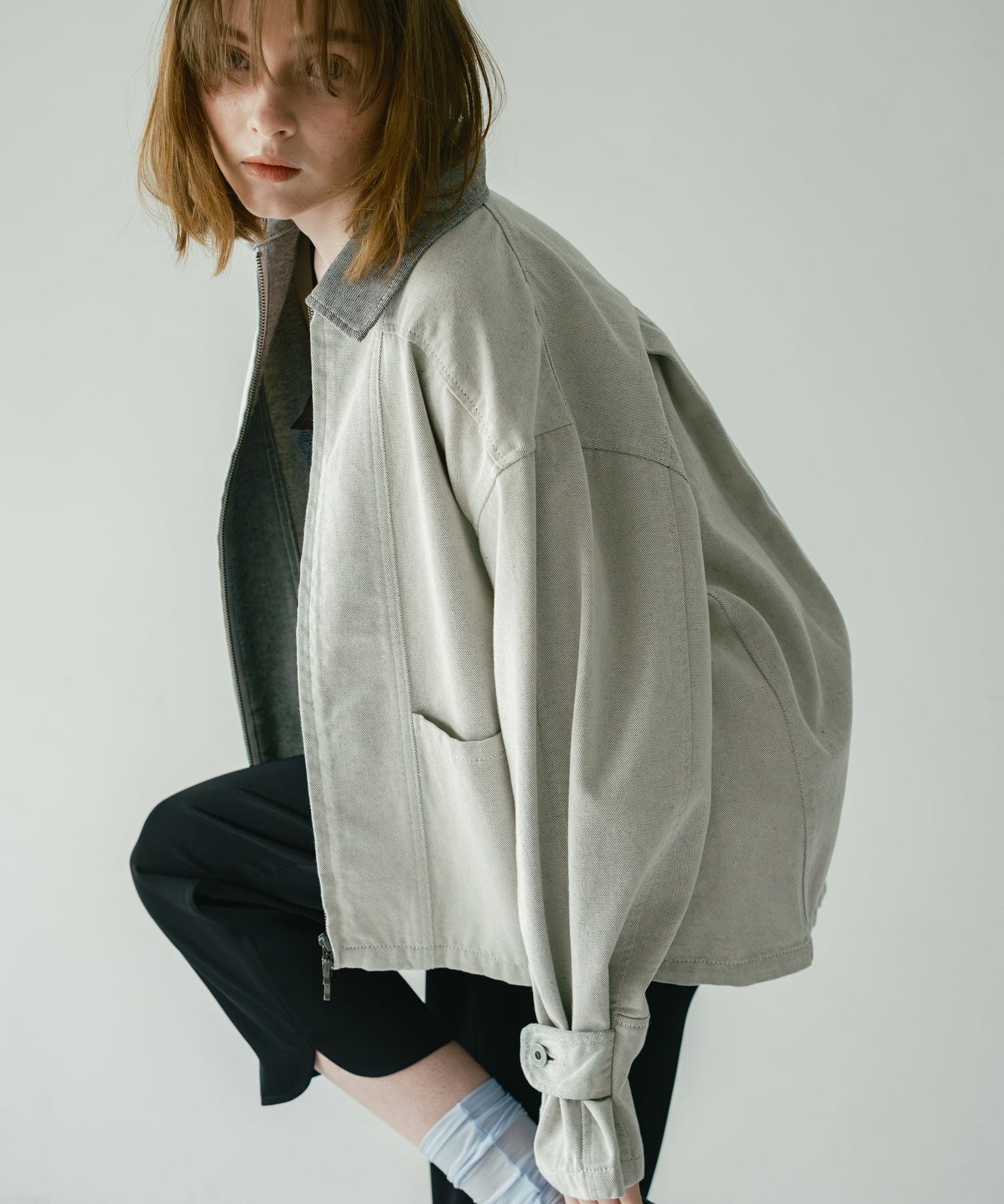 denim zip jacket / WHT26HJK4060