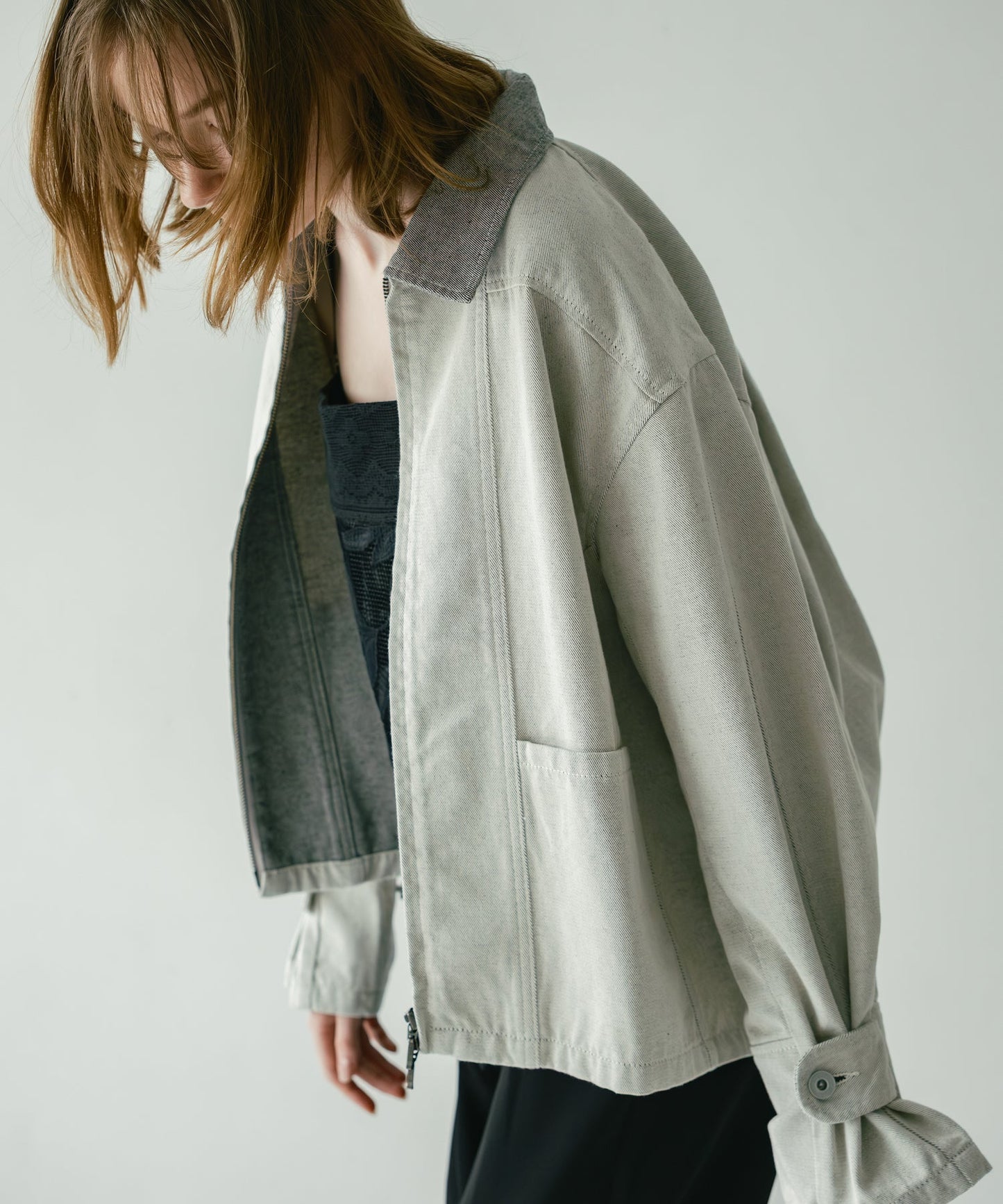 denim zip jacket / WHT26HJK4060
