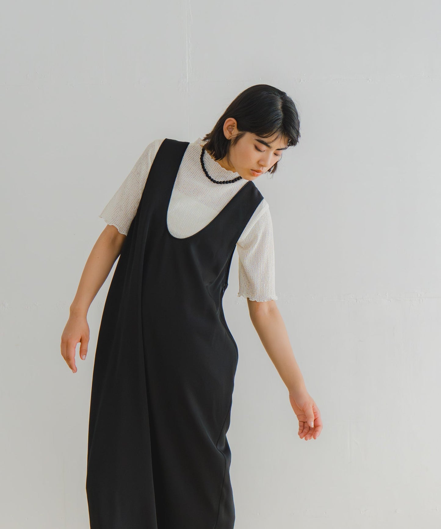 u neck cocoon dress / WHT26HOP4079