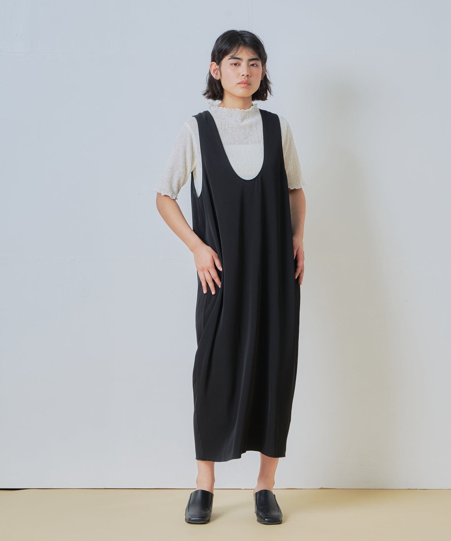 u neck cocoon dress / WHT26HOP4079