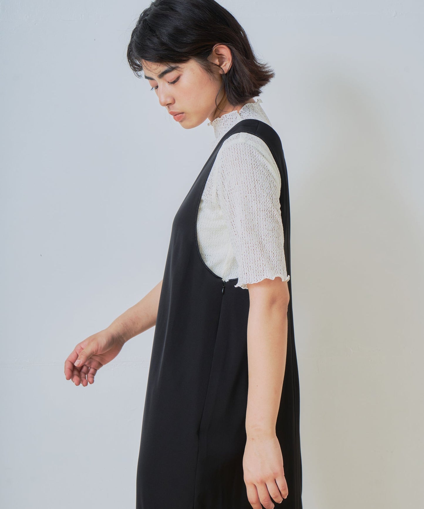 u neck cocoon dress / WHT26HOP4079