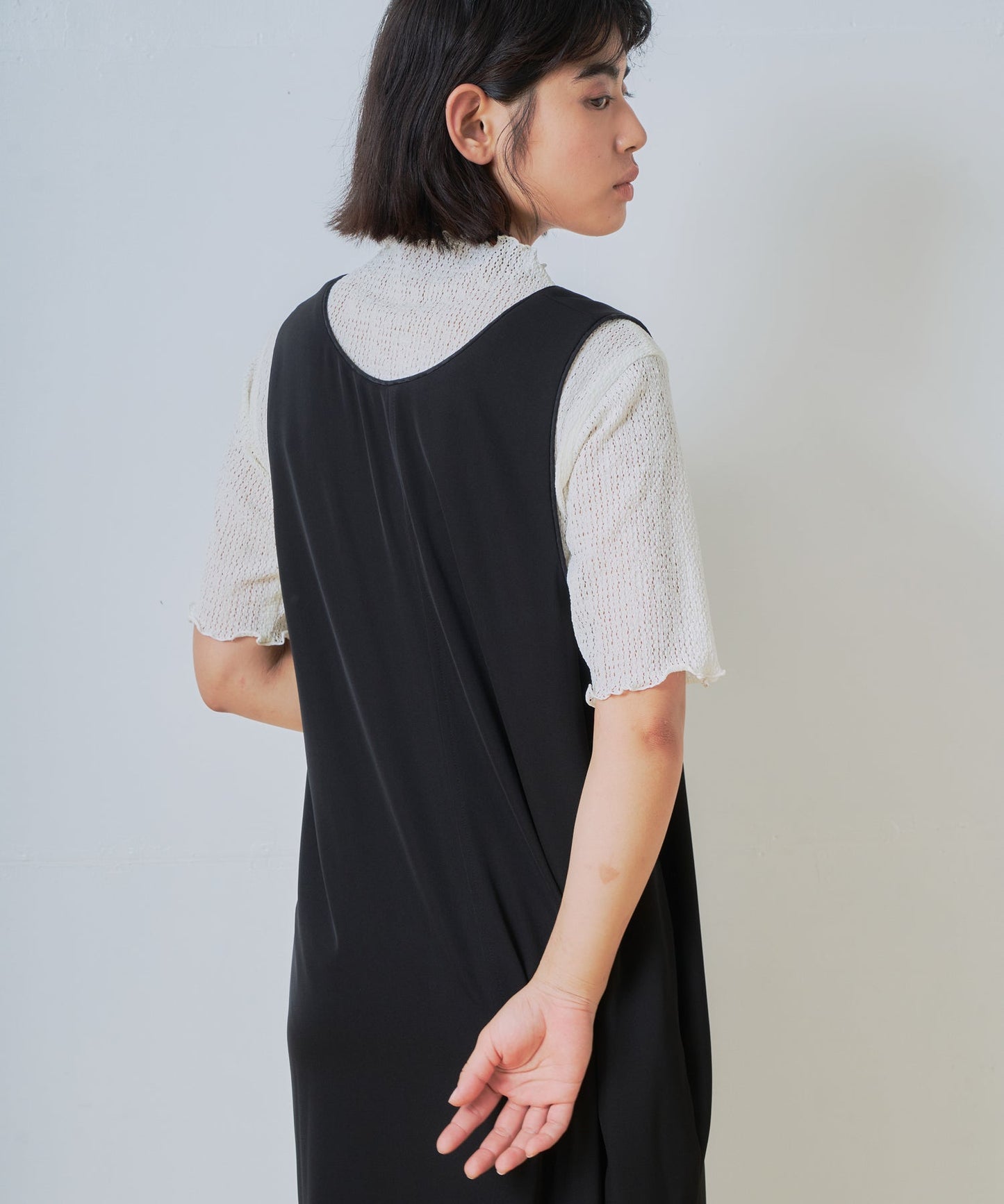 u neck cocoon dress / WHT26HOP4079