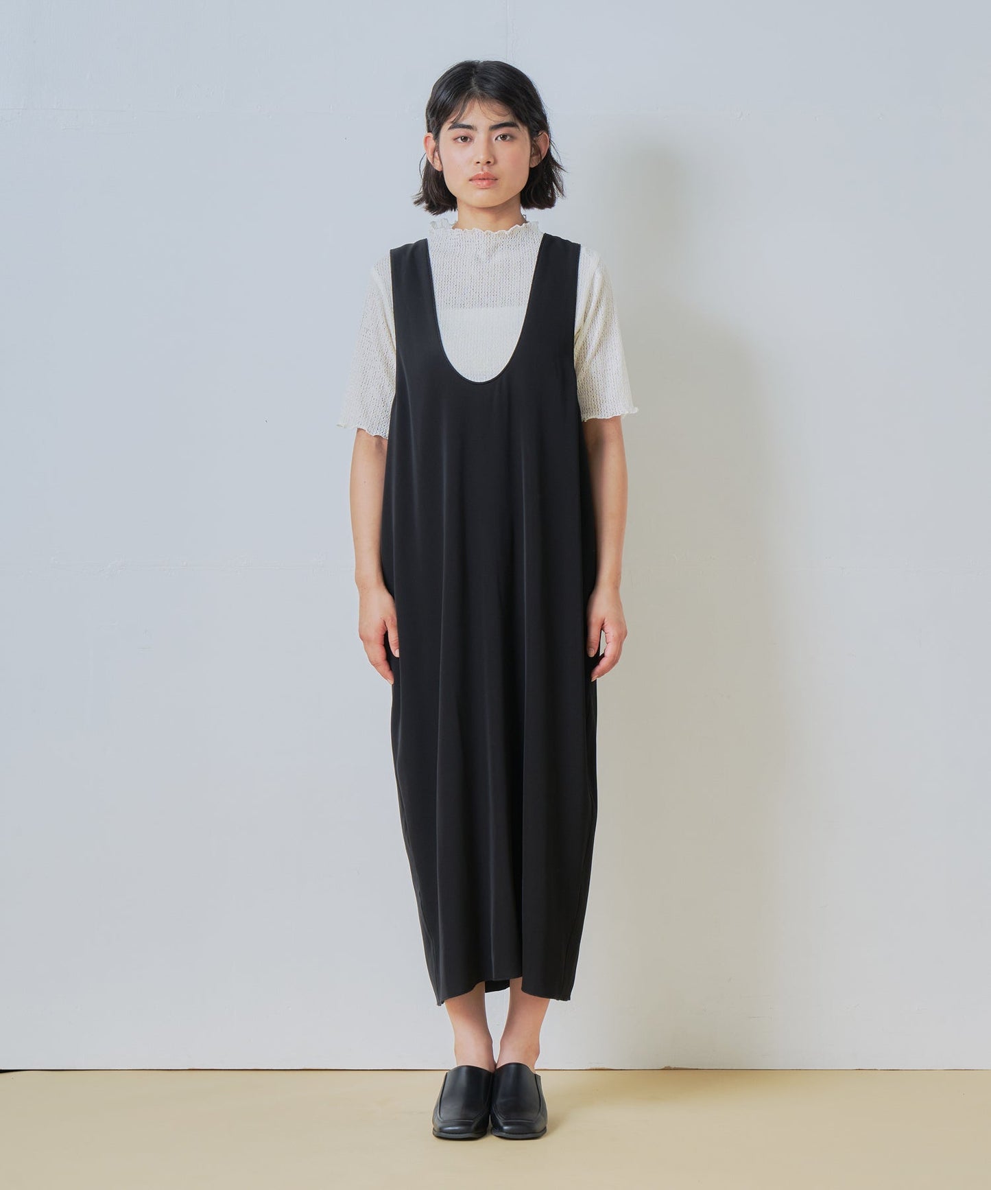 u neck cocoon dress / WHT26HOP4079