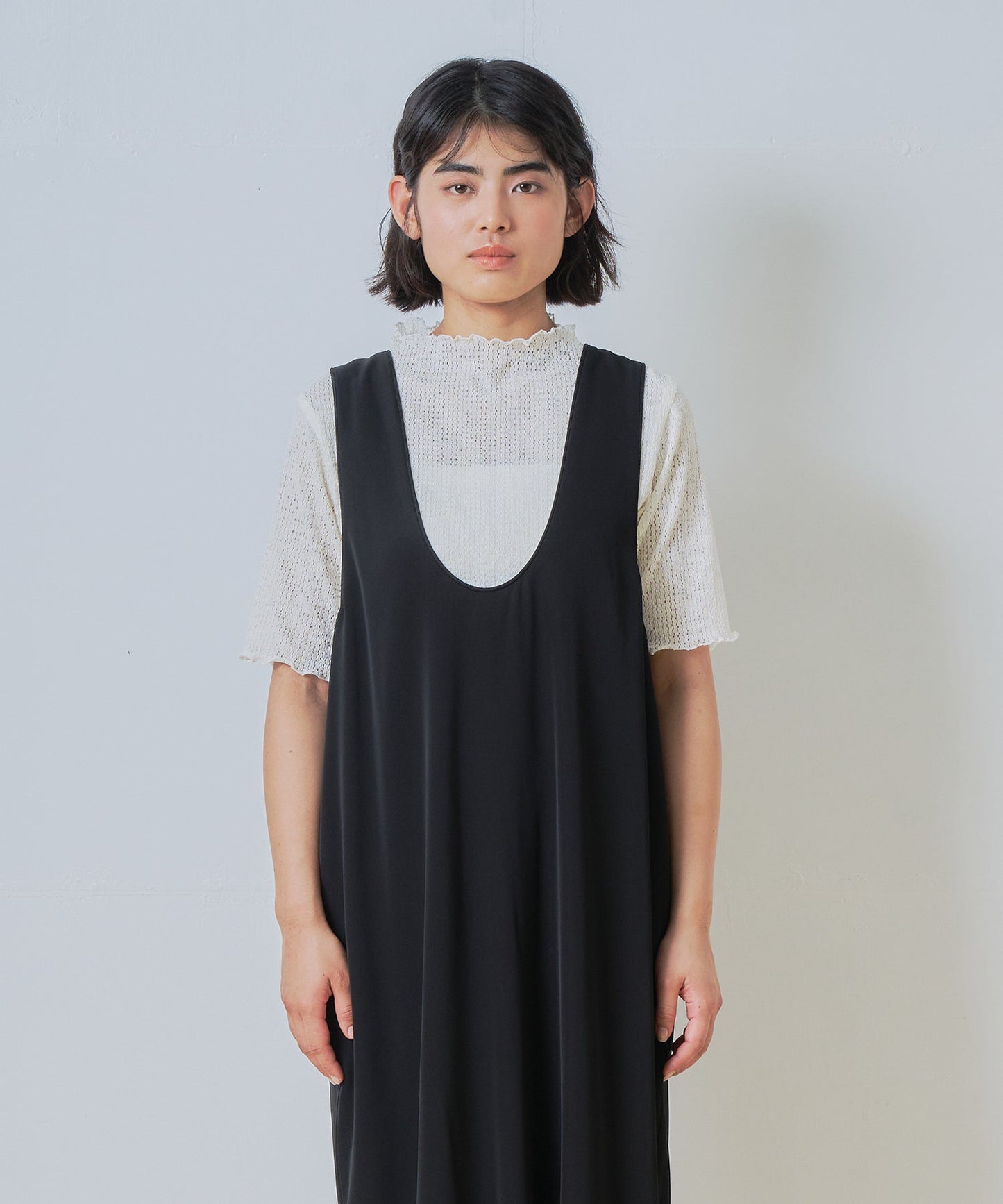 u neck cocoon dress / WHT26HOP4079