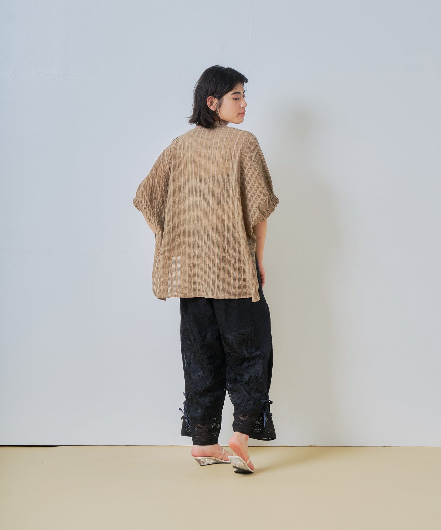 lace combination pants / WHT26HPT4063