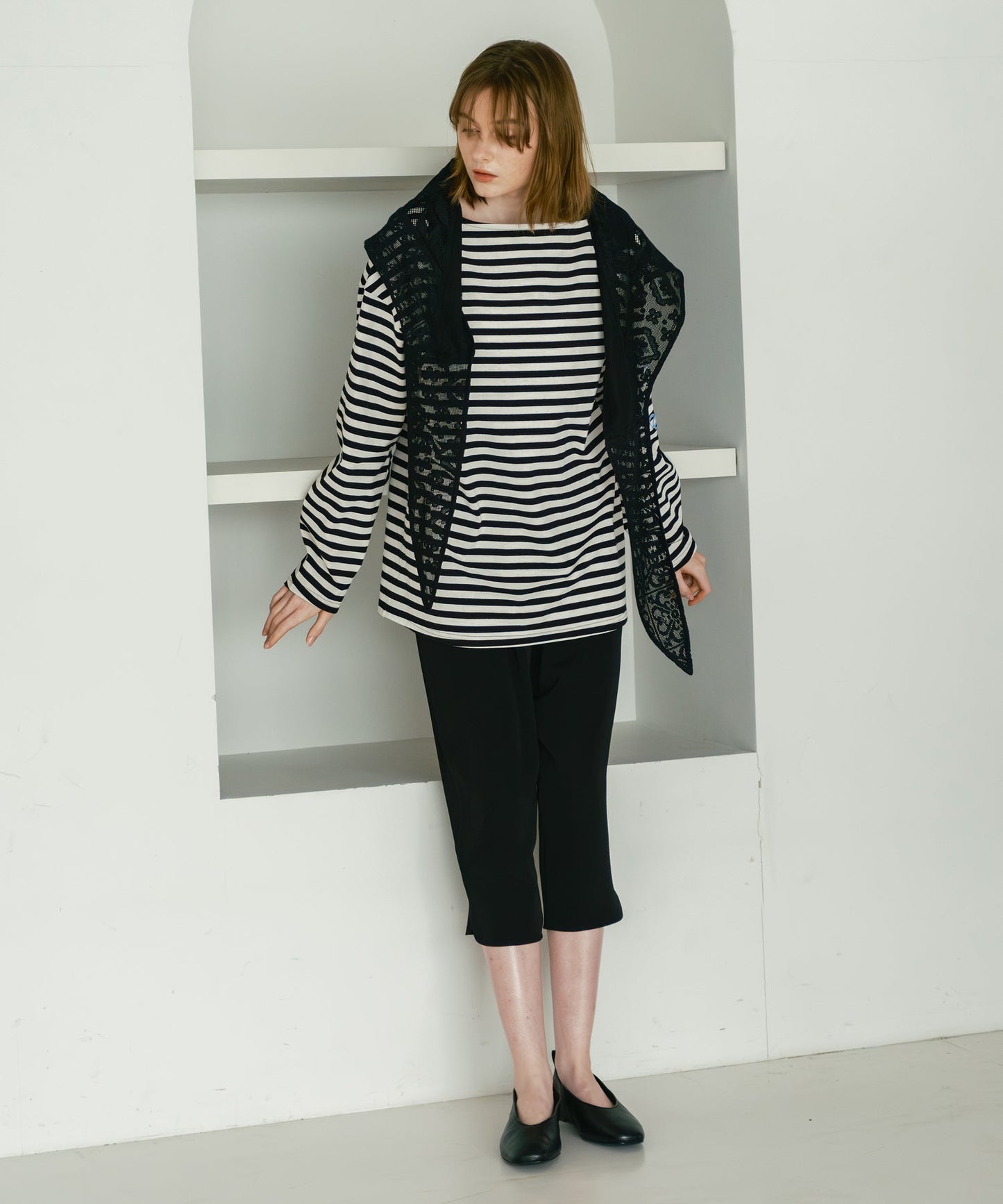 loose capri pants / WHT26HPT4066