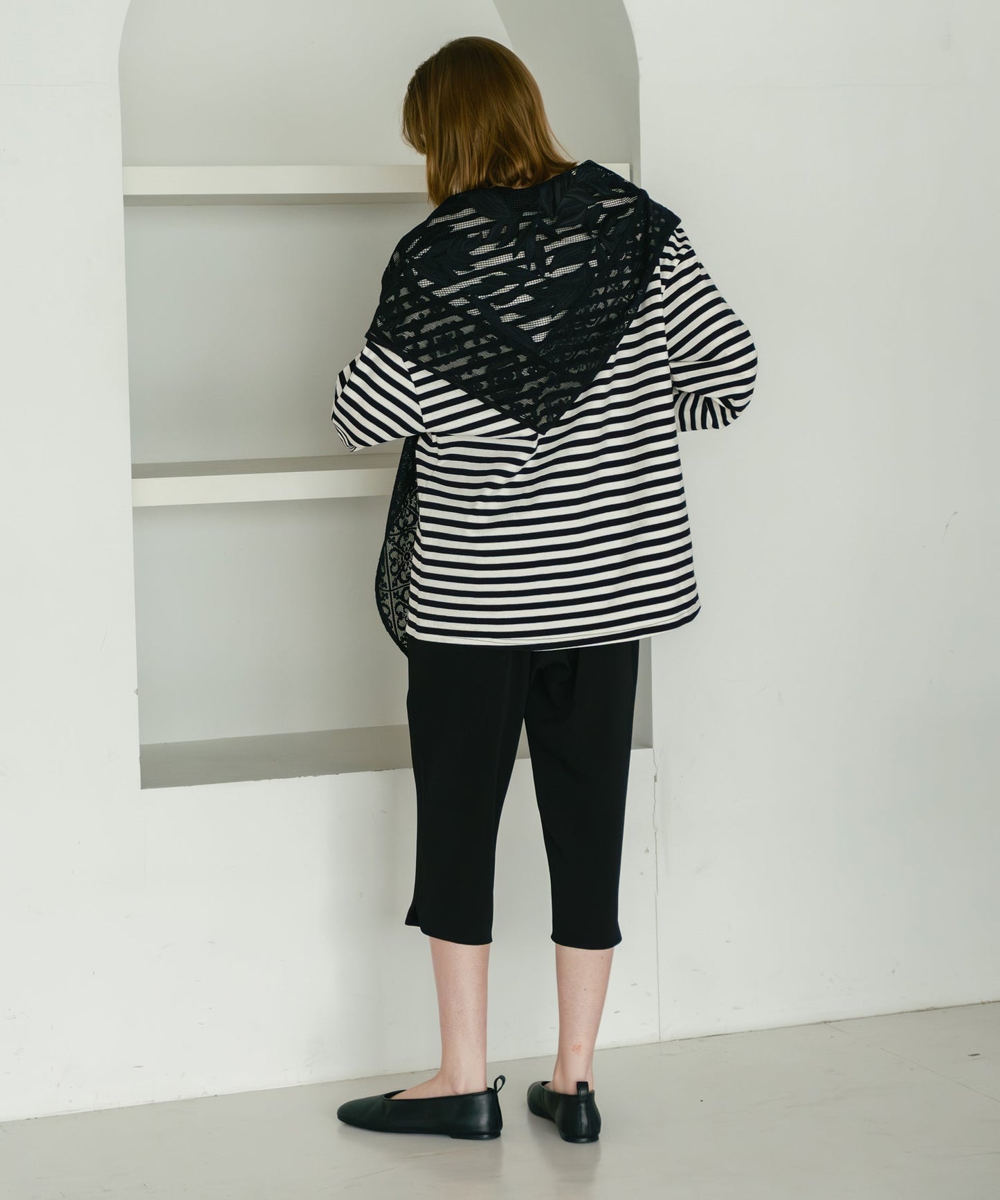 loose capri pants / WHT26HPT4066