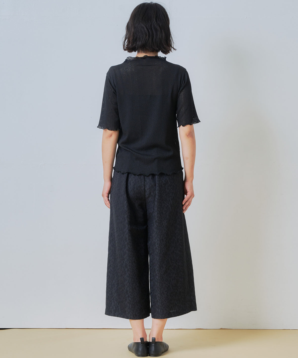 jacquard tuck trouser / WHT26HPT4067