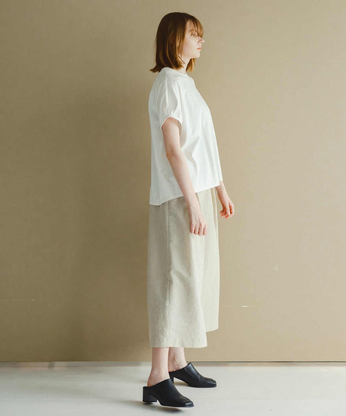 jacquard tuck trouser / WHT26HPT4067