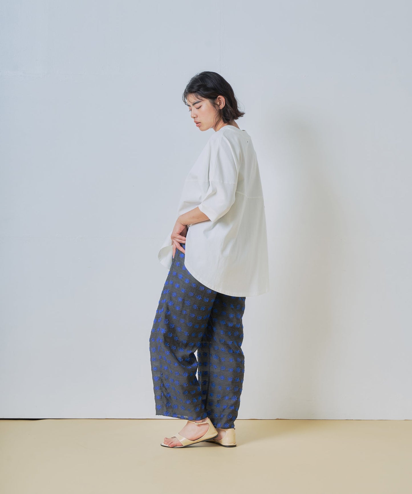 jacquard wide pants / WHT26HPT4070