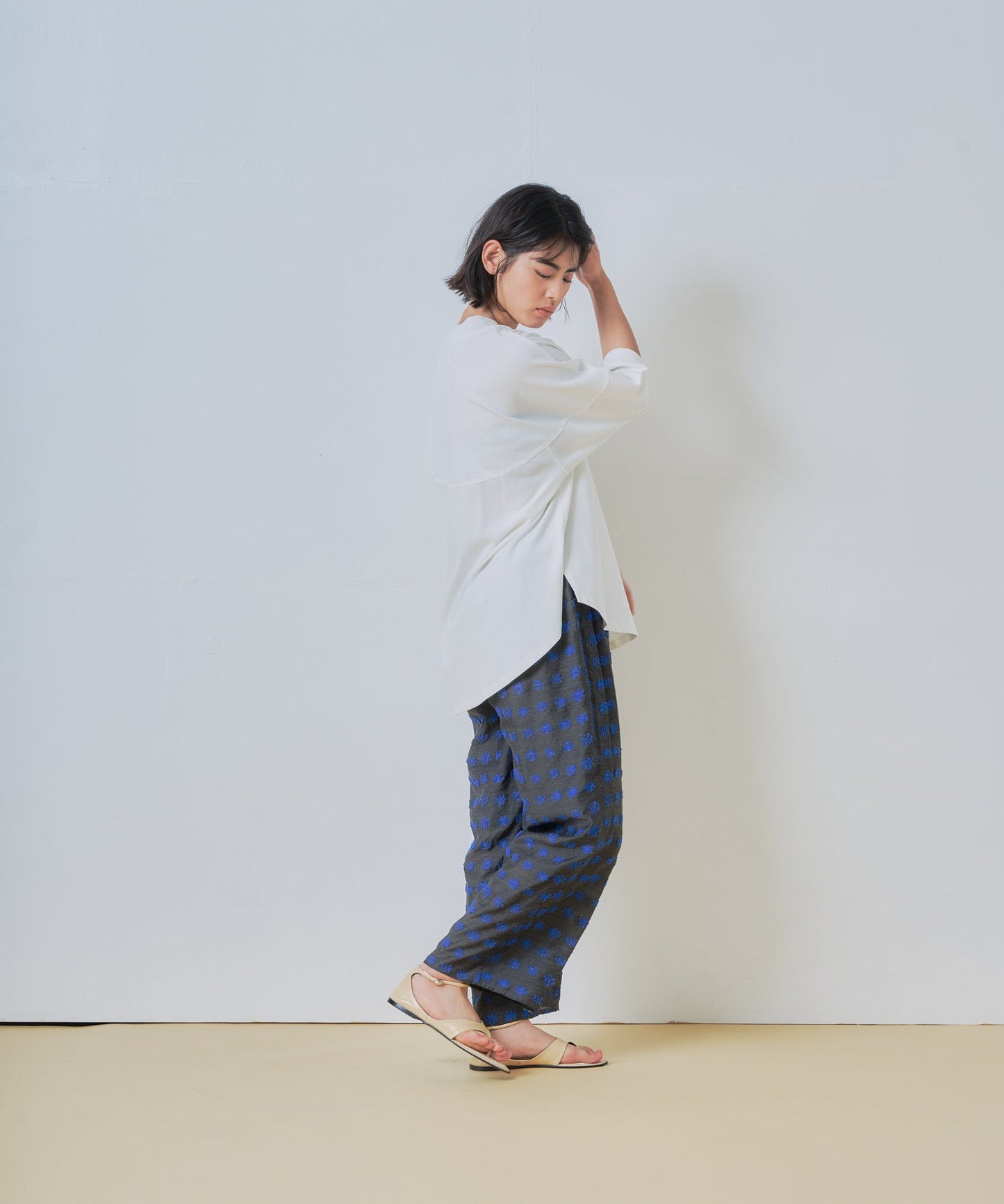 jacquard wide pants / WHT26HPT4070