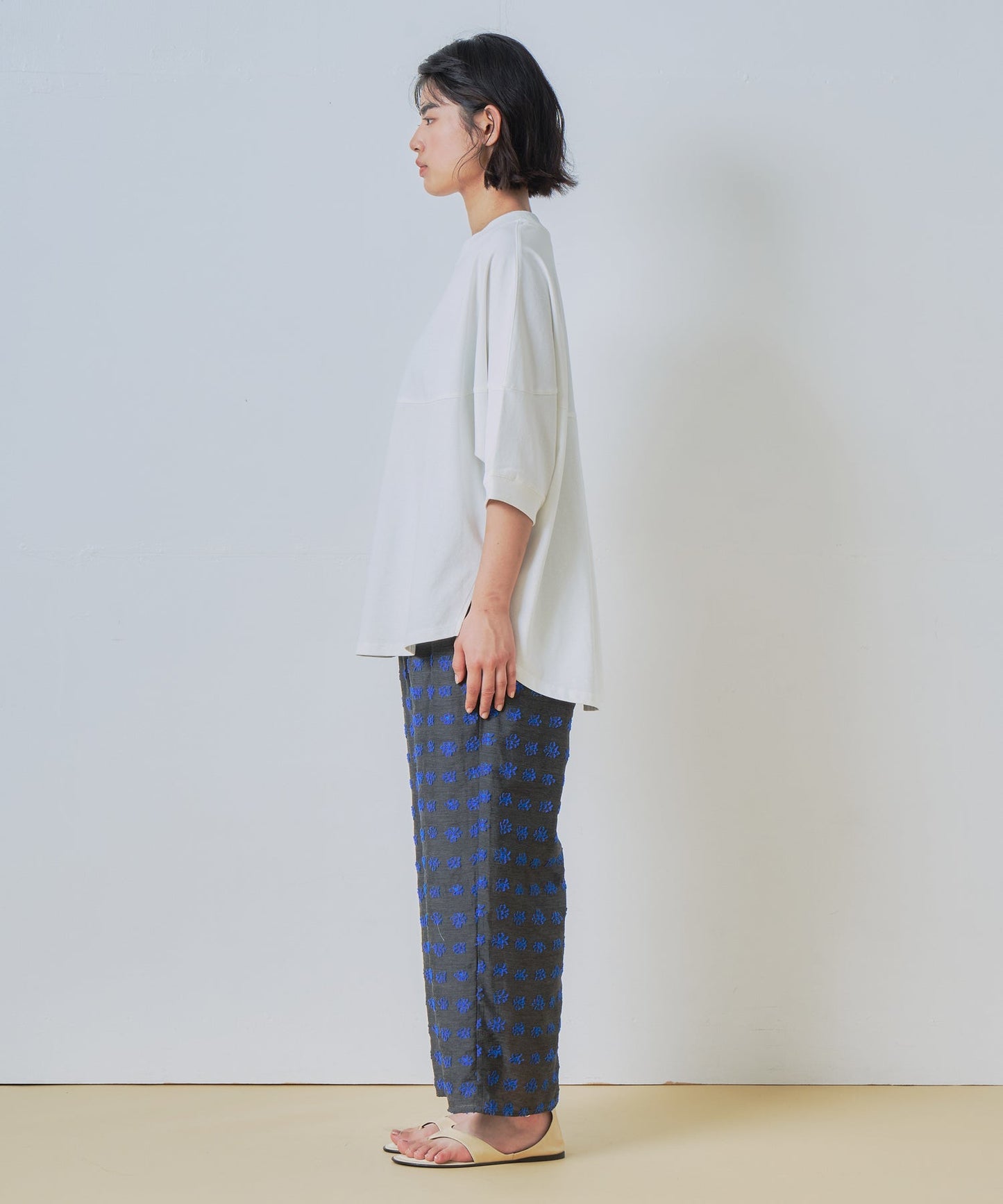 jacquard wide pants / WHT26HPT4070