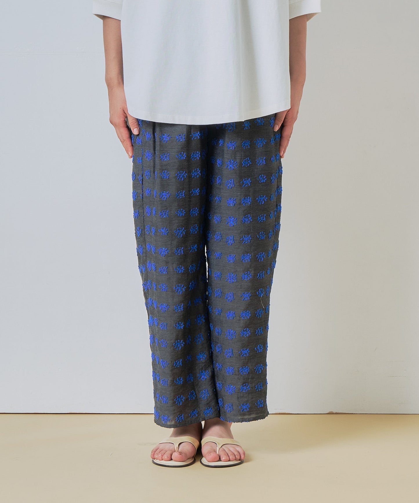 jacquard wide pants / WHT26HPT4070