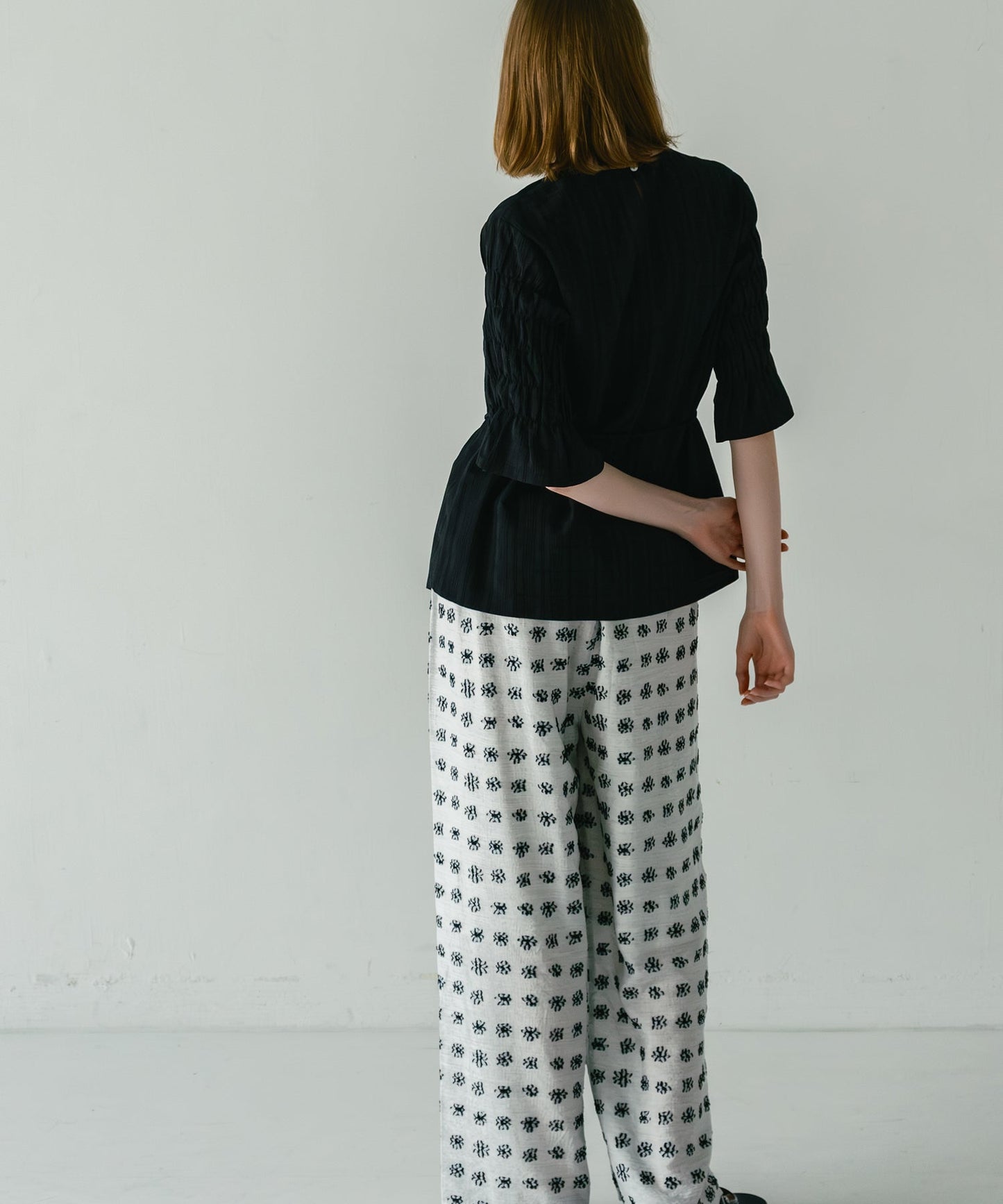 jacquard wide pants / WHT26HPT4070