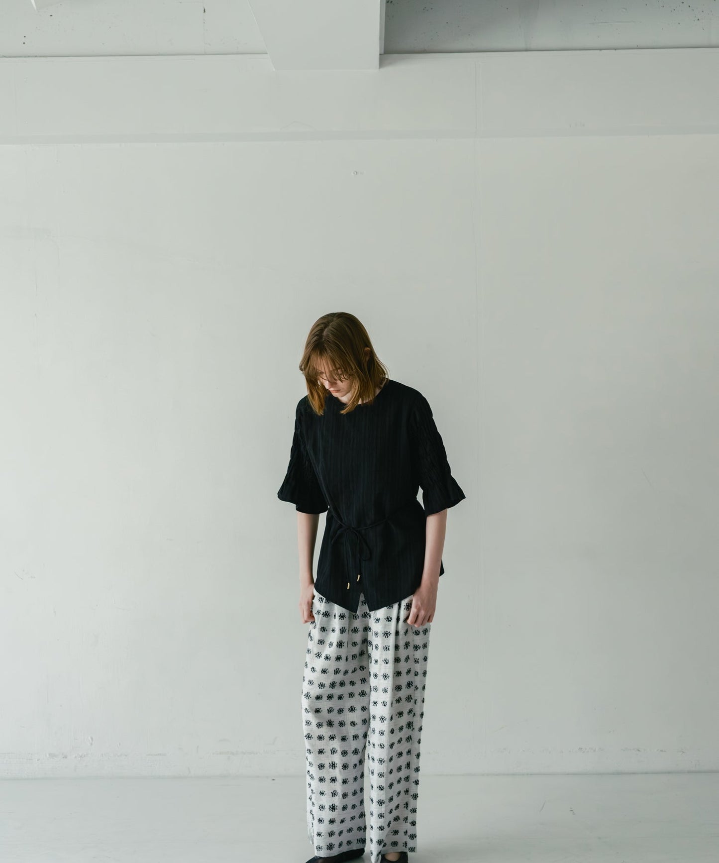 jacquard wide pants / WHT26HPT4070