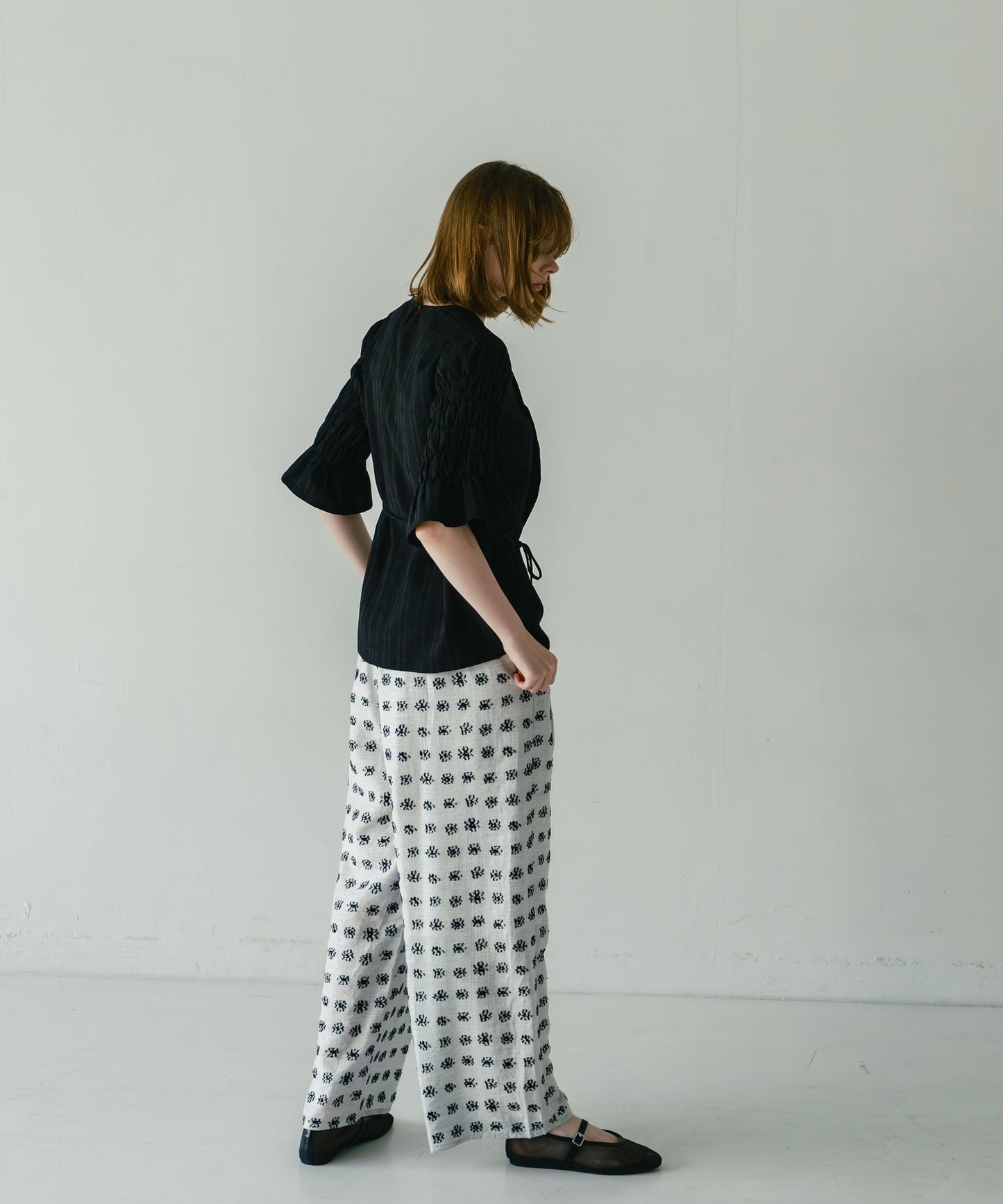 jacquard wide pants / WHT26HPT4070