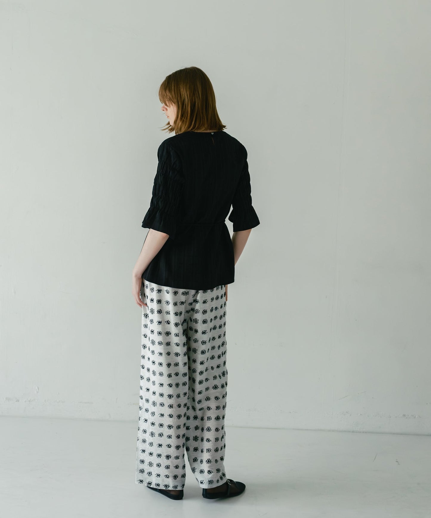 jacquard wide pants / WHT26HPT4070