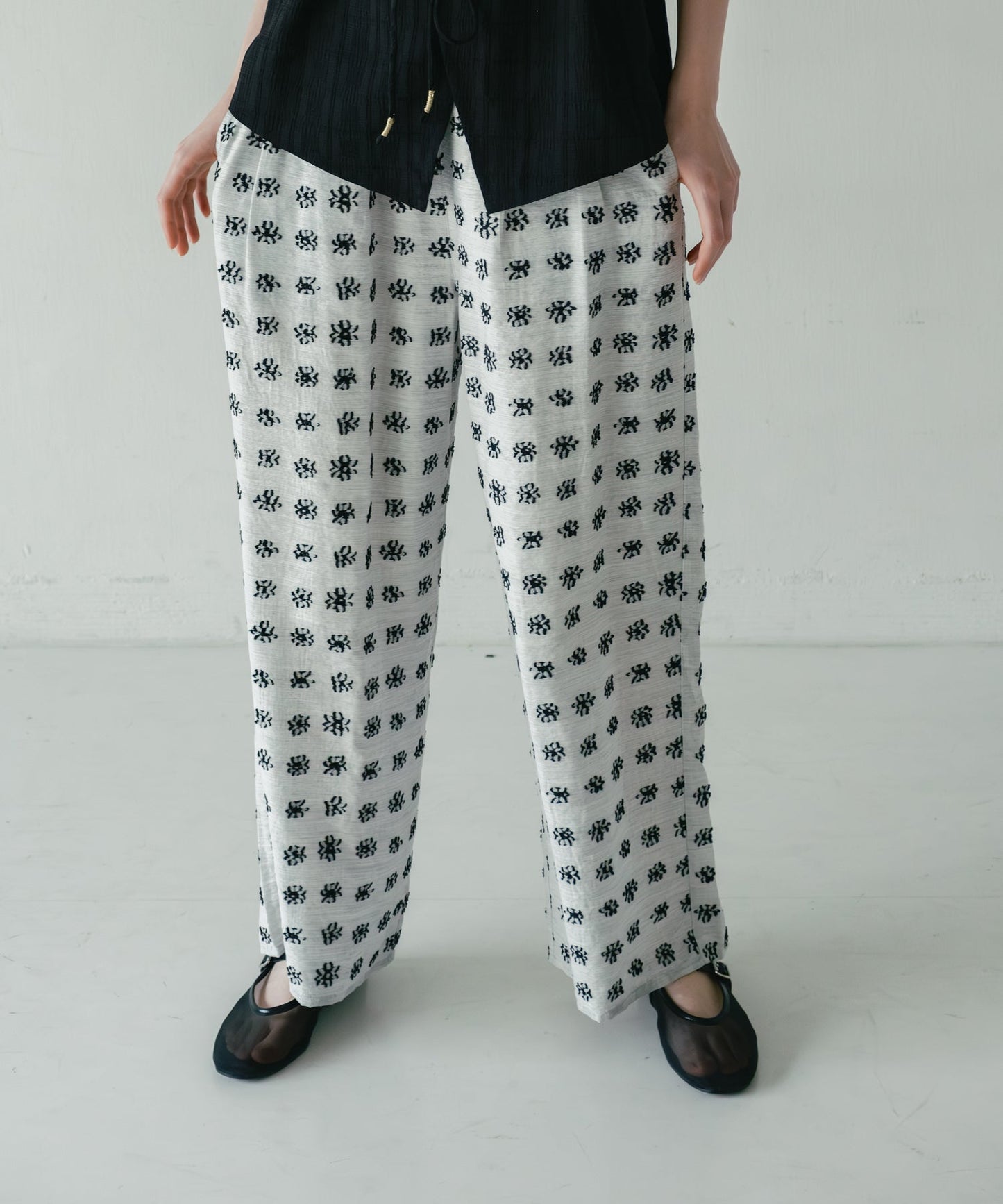 jacquard wide pants / WHT26HPT4070