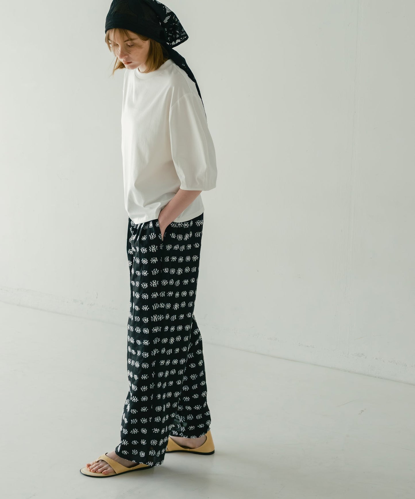 jacquard wide pants / WHT26HPT4070