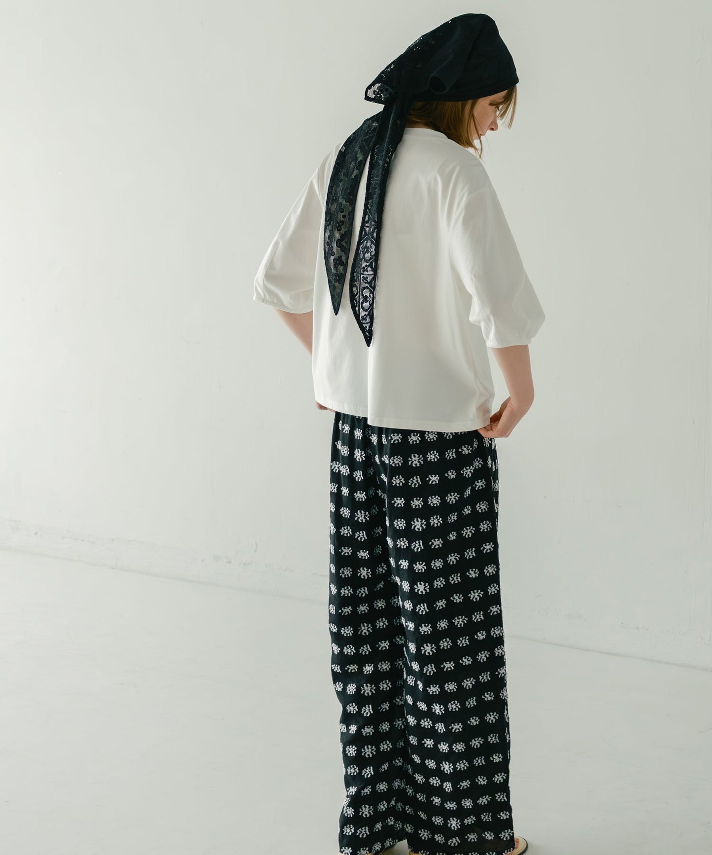 jacquard wide pants / WHT26HPT4070