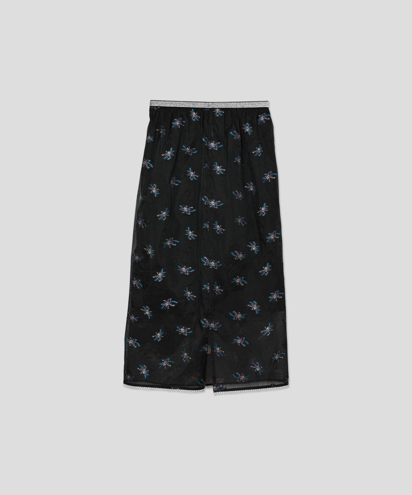 sheer flower skirt / WHT26HSK4031