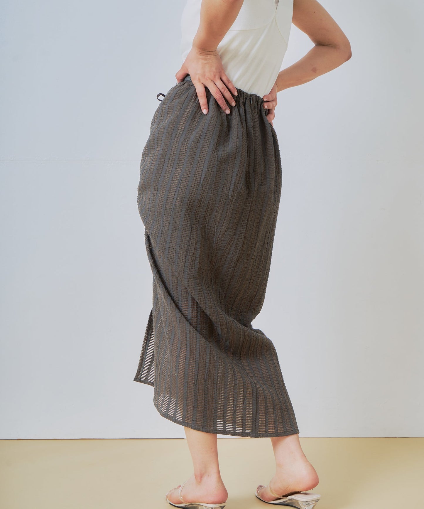 gather design skirt / WHT26HSK4032