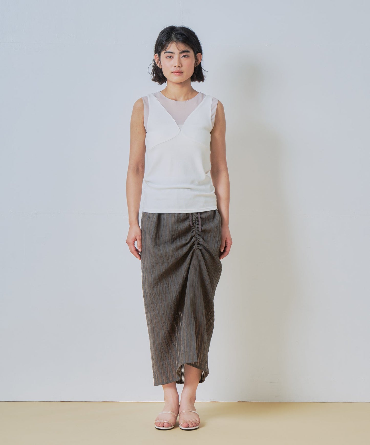 gather design skirt / WHT26HSK4032