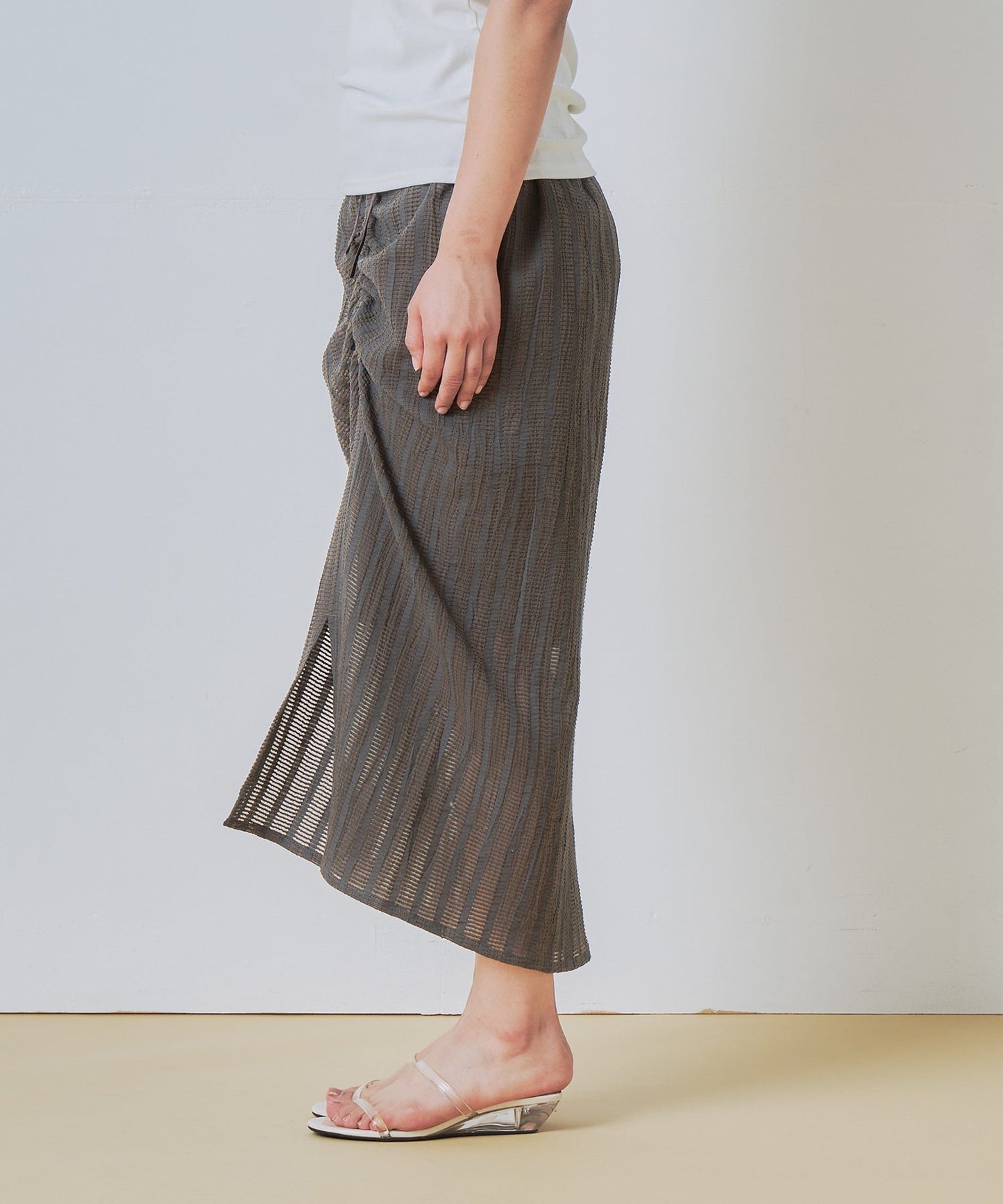 gather design skirt / WHT26HSK4032