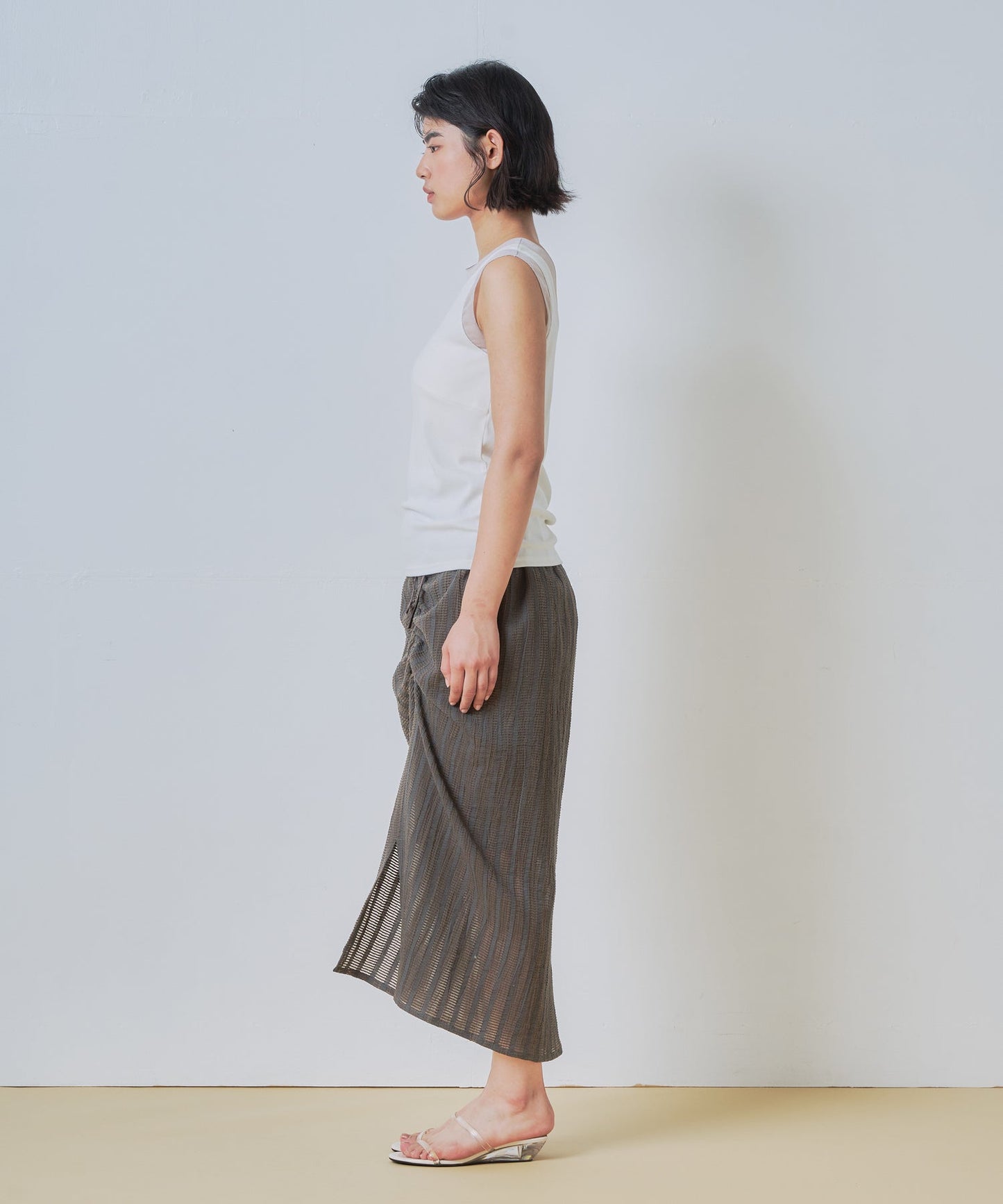 gather design skirt / WHT26HSK4032