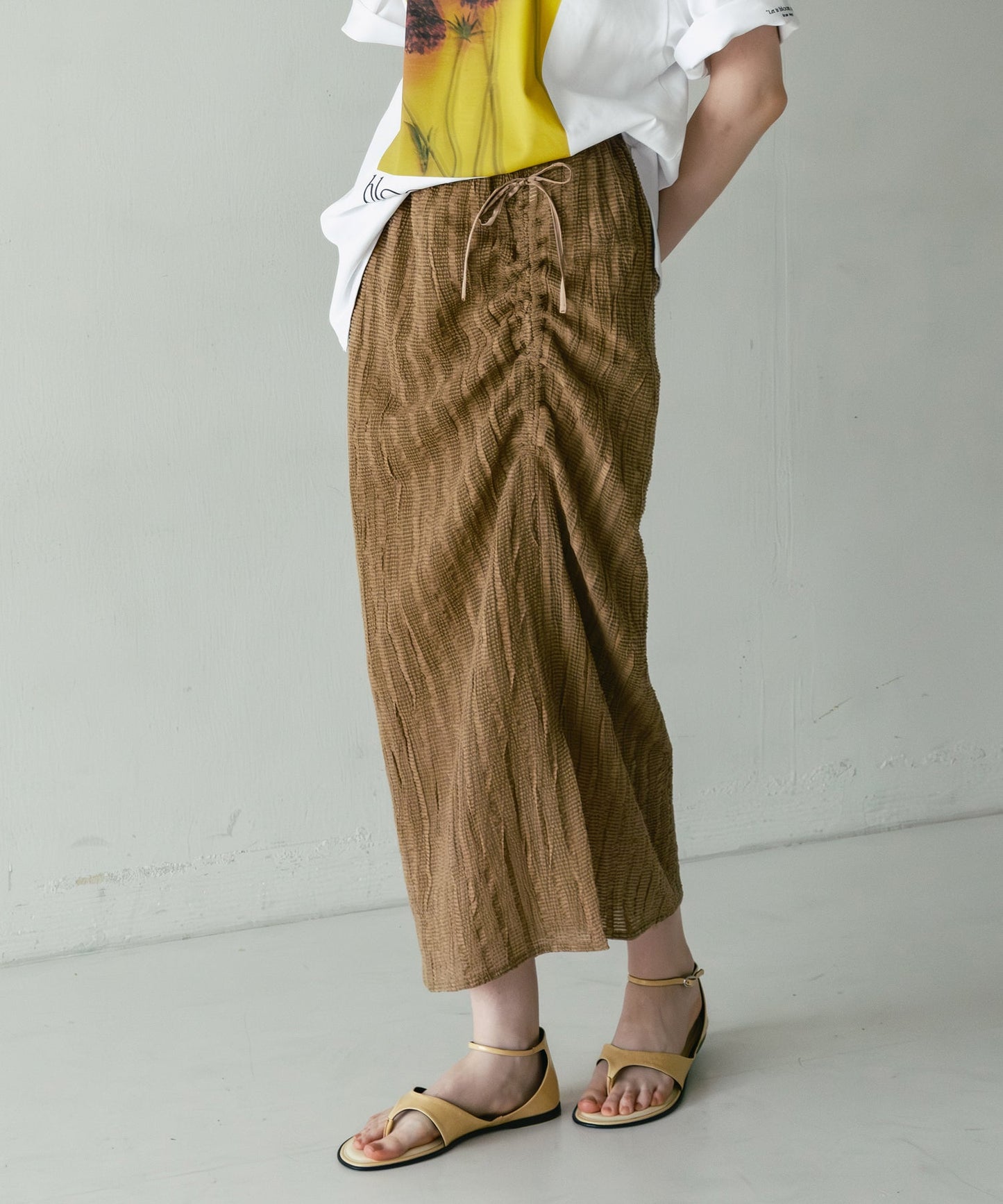 gather design skirt / WHT26HSK4032