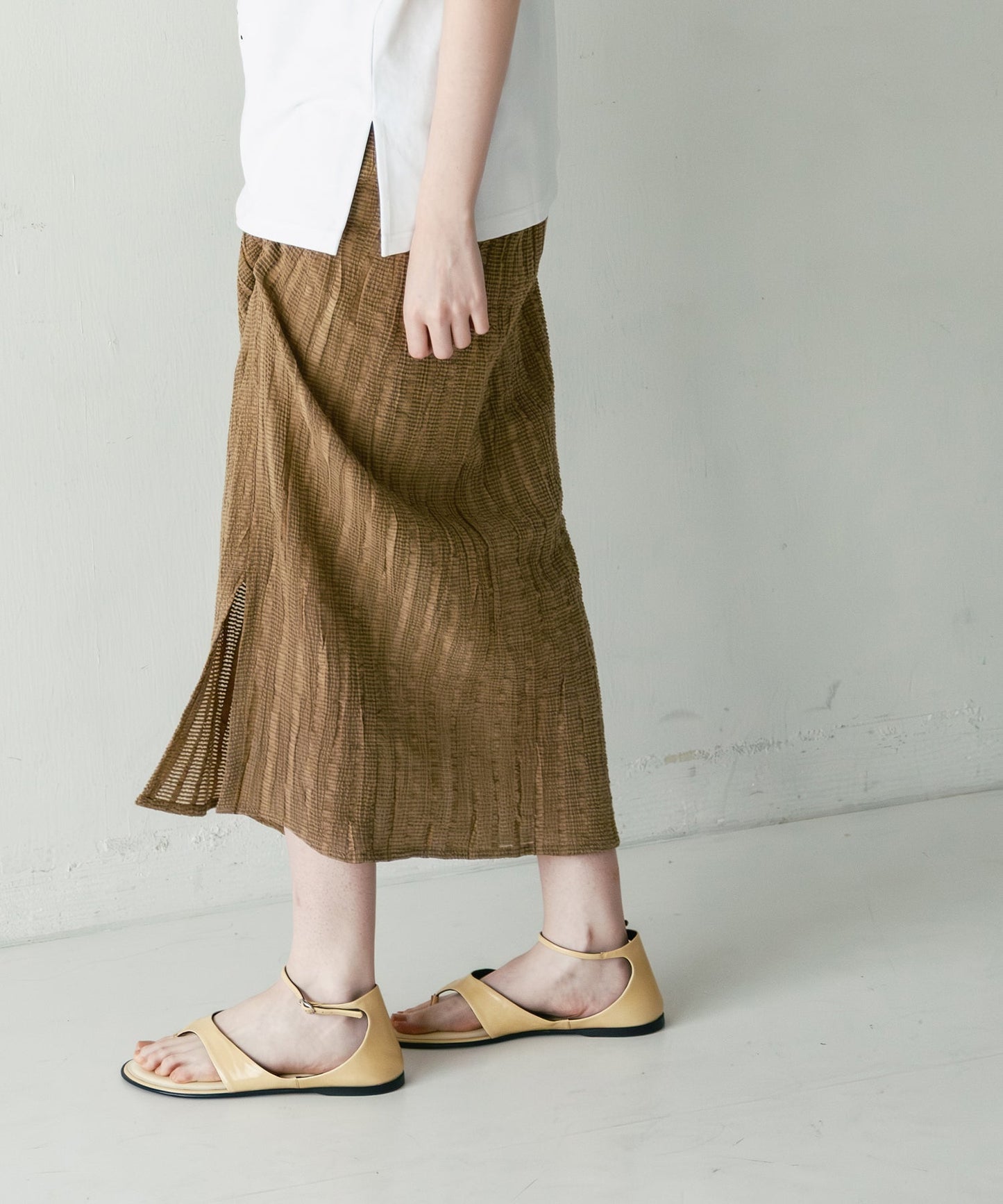 gather design skirt / WHT26HSK4032
