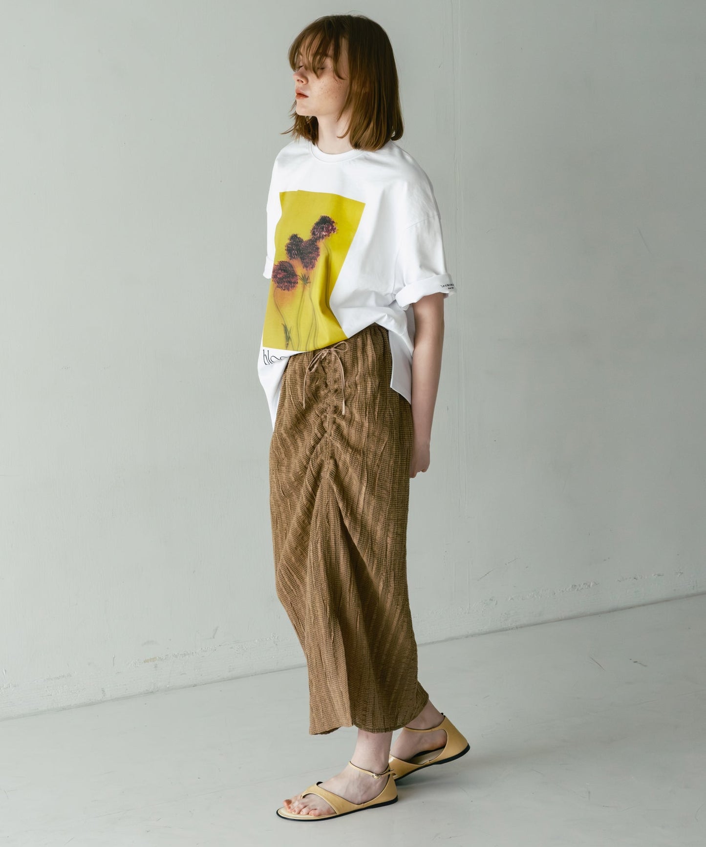 gather design skirt / WHT26HSK4032