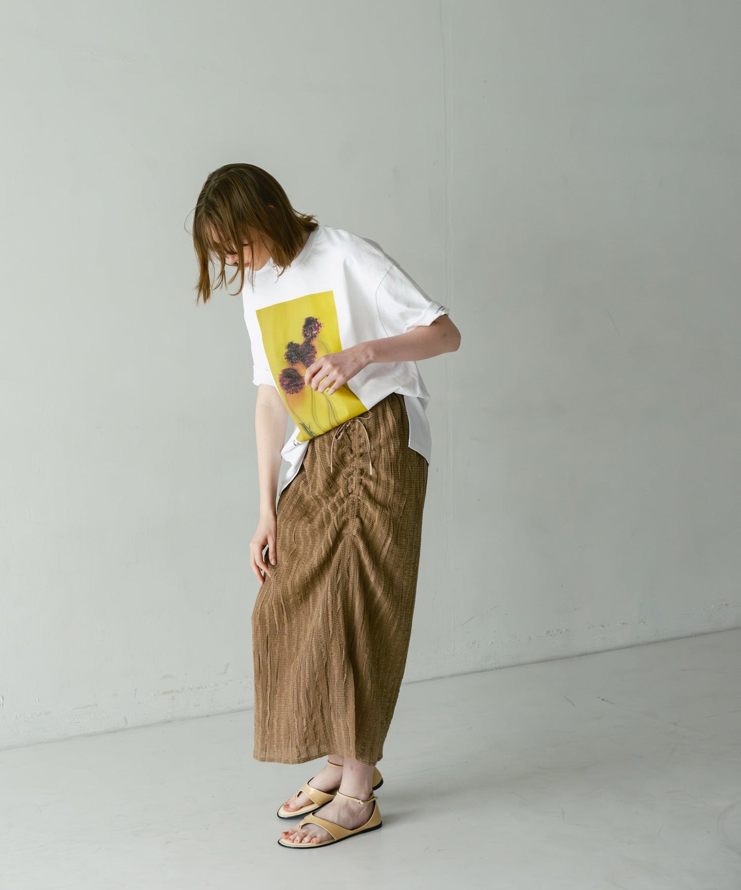 gather design skirt / WHT26HSK4032