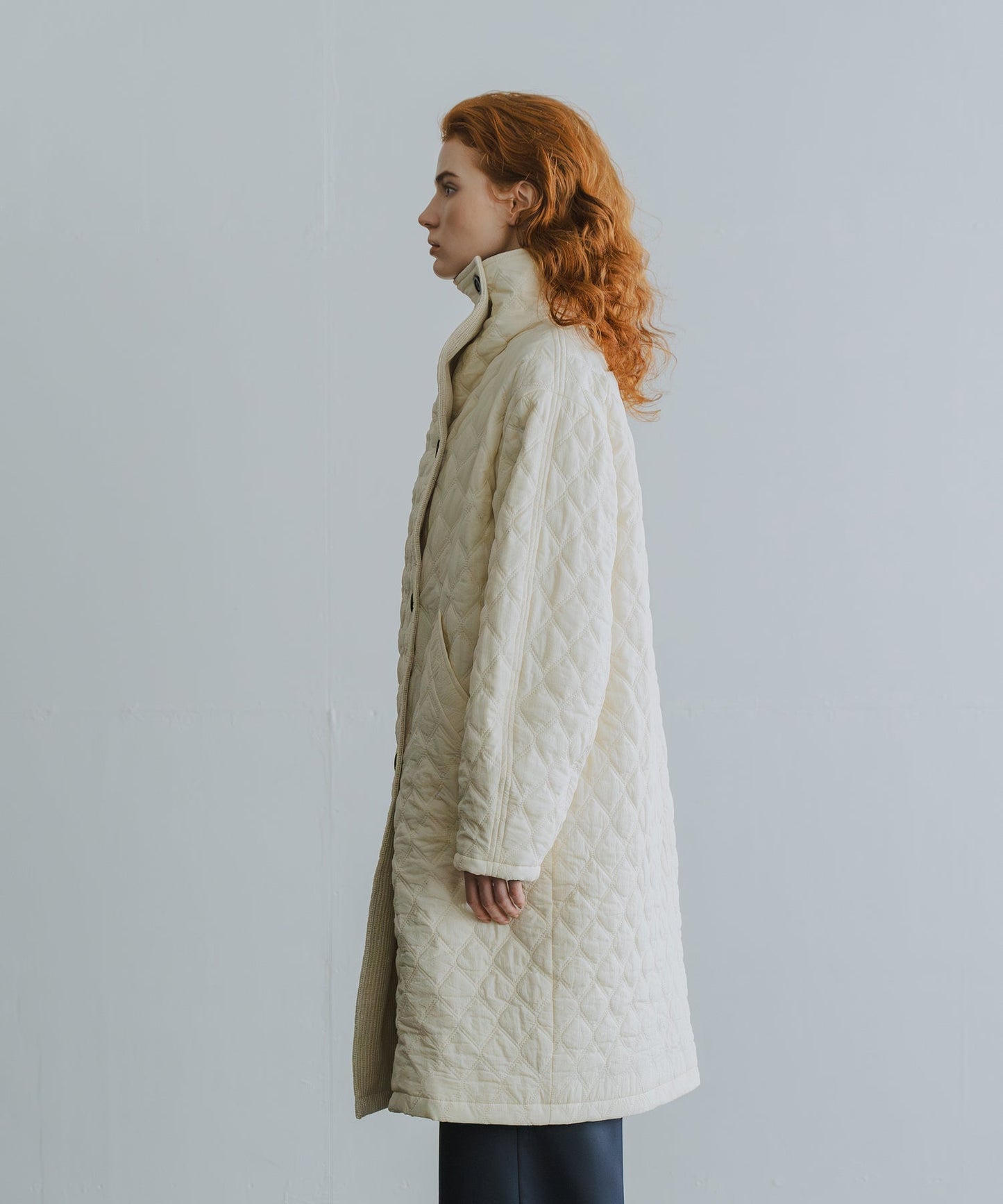 quilting asymmetry coat