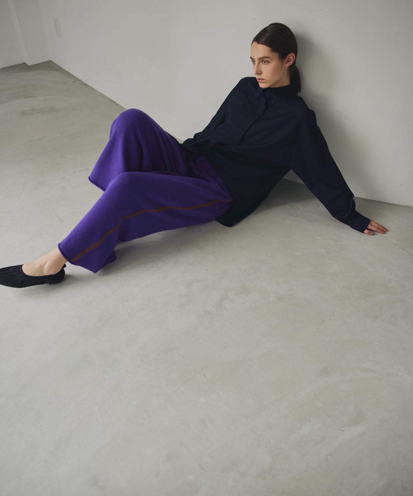 side line knit pants