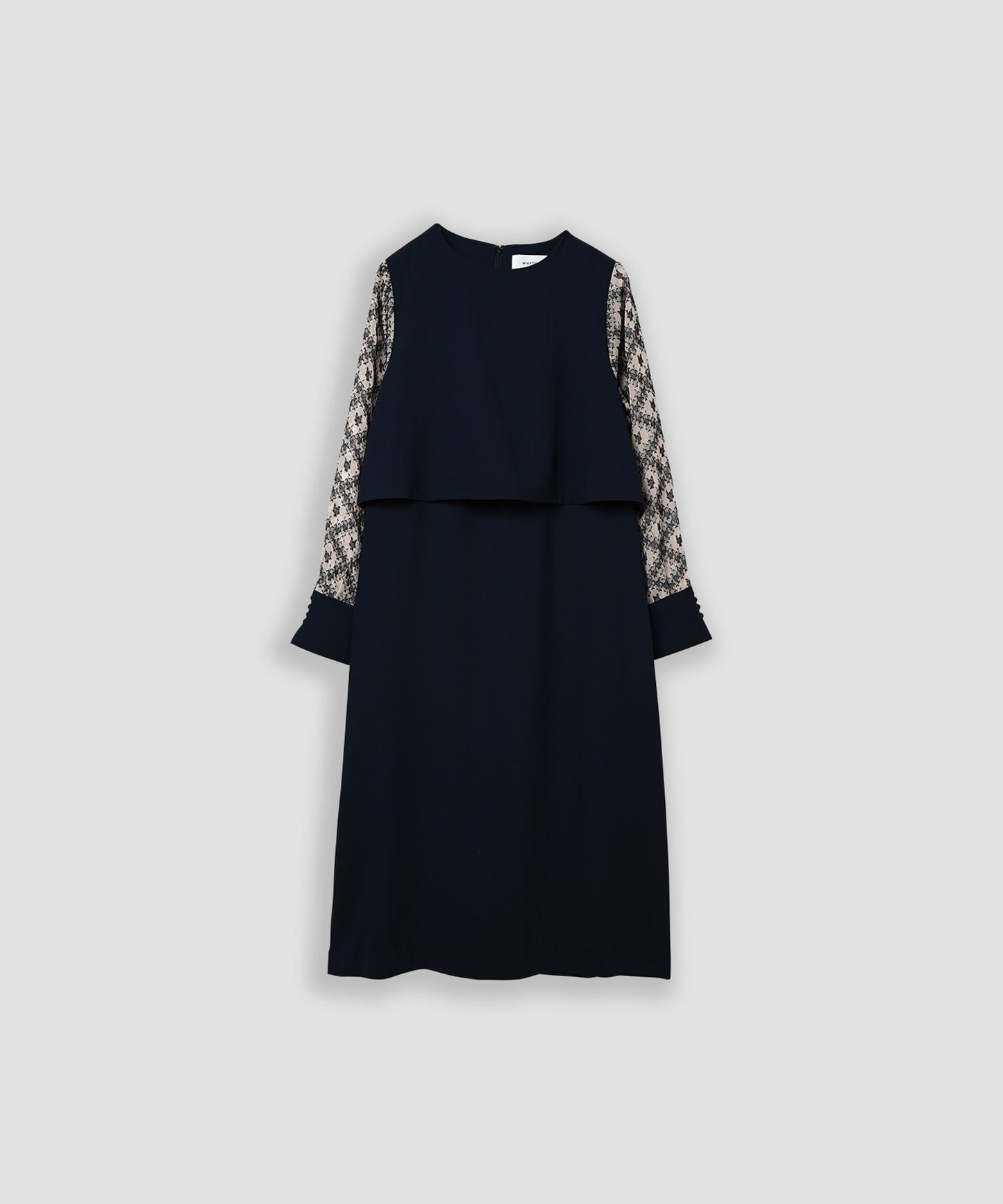 jacquard sleeve dress