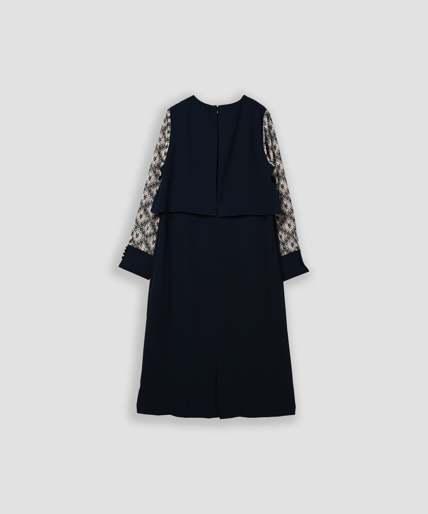 jacquard sleeve dress