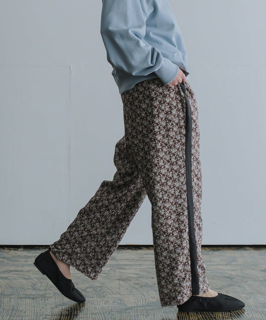 jacquard side line pants