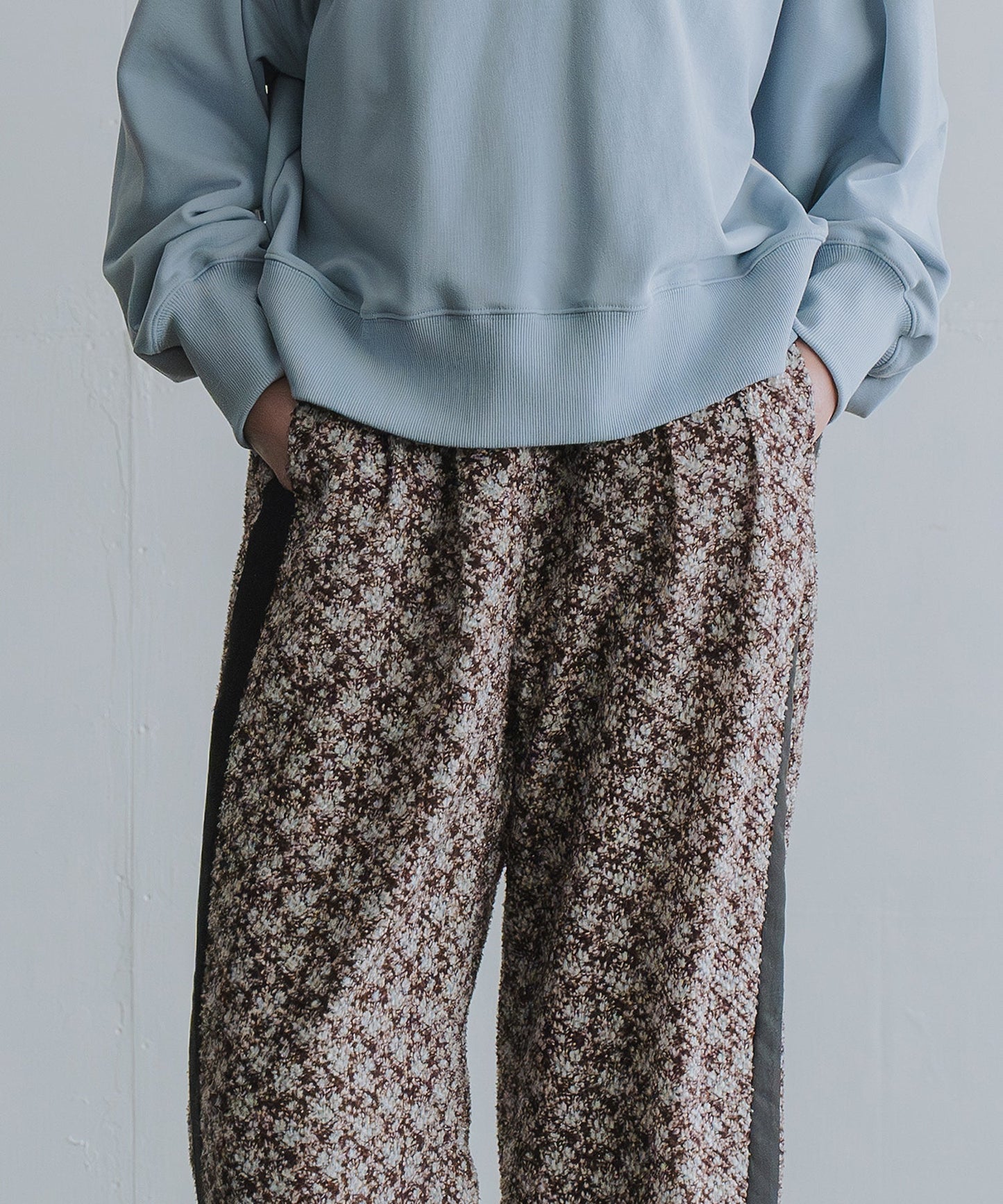 jacquard side line pants