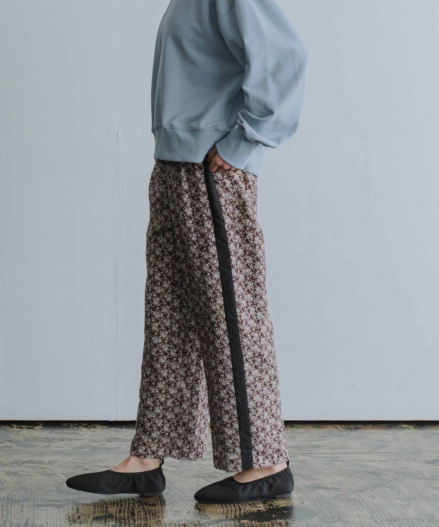 jacquard side line pants