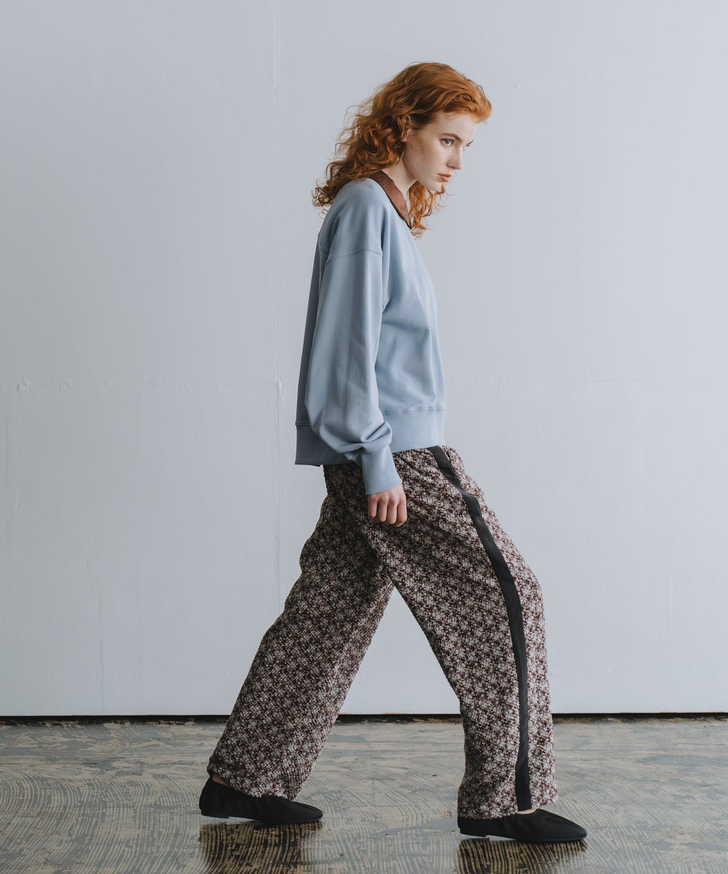 jacquard side line pants